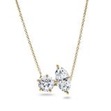 Clarity Diamond™ Round and Marquise Diamond Toi et Moi Pendant