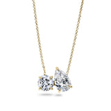 Clarity Diamond™ Round and Pear Diamond Toi et Moi Pendant
