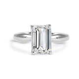 Clarity Diamond™ Signature Emerald Diamond Solitaire Engagement Ring