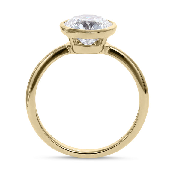 Clarity Diamond™ Side Bezel Diamond Solitaire Engagement Ring