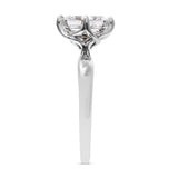 Clarity Diamond™ Signature Compass Set Emerald Diamond Solitaire Engagement Ring