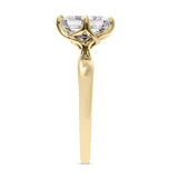 Clarity Diamond™ Signature Compass Set Emerald Diamond Solitaire Engagement Ring