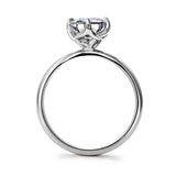 Clarity Diamond™ Signature Compass Set Emerald Diamond Solitaire Engagement Ring