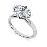 Clarity Diamond™ Signature East-West Oval Diamond Solitaire Engagement Ring