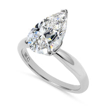 Clarity Diamond™ Signature Pear Diamond Solitaire Engagement Ring