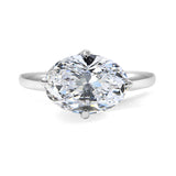 Clarity Diamond™ Signature East-West Oval Diamond Solitaire Engagement Ring