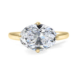 Clarity Diamond™ Signature East-West Oval Diamond Solitaire Engagement Ring