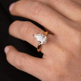 Clarity Diamond™ Signature Pear Diamond Solitaire Engagement Ring