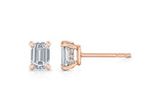 1.1 ct Emerald Cut Lab Grown Diamond Stud Earrings