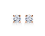 Hidden Halo Stud Earrings D-E VS1 ideal 1.00 + carat