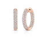 1.0 ct Lab Diamond Pavé Hoops Earrings