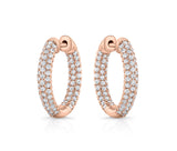 1.0 ct Lab Diamond Pavé Hoops Earrings