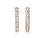 1.0 ct Lab Diamond Pavé Hoops Earrings
