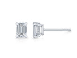 1.1 ct Emerald Cut Lab Grown Diamond Stud Earrings