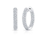 1.0 ct Lab Diamond Pavé Hoops Earrings