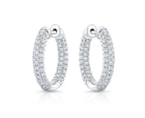 1.0 ct Lab Diamond Pavé Hoops Earrings