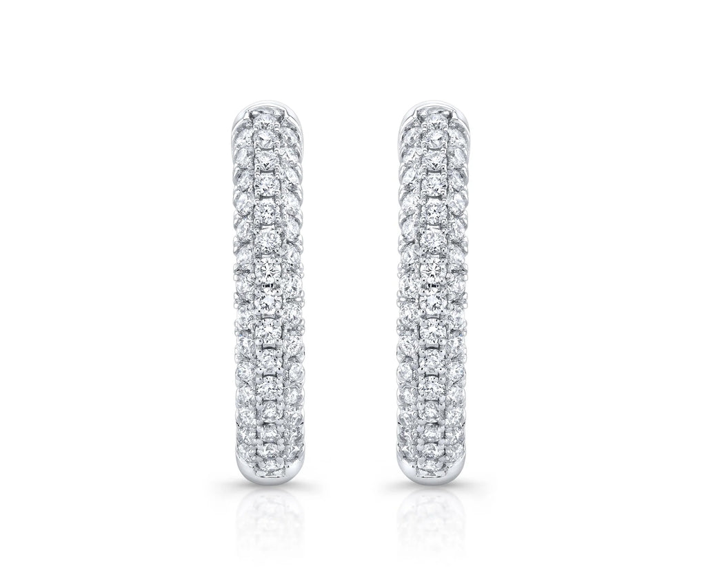 1.0 ct Lab Diamond Pavé Hoops Earrings