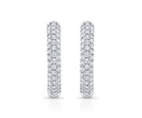 1.0 ct Lab Diamond Pavé Hoops Earrings