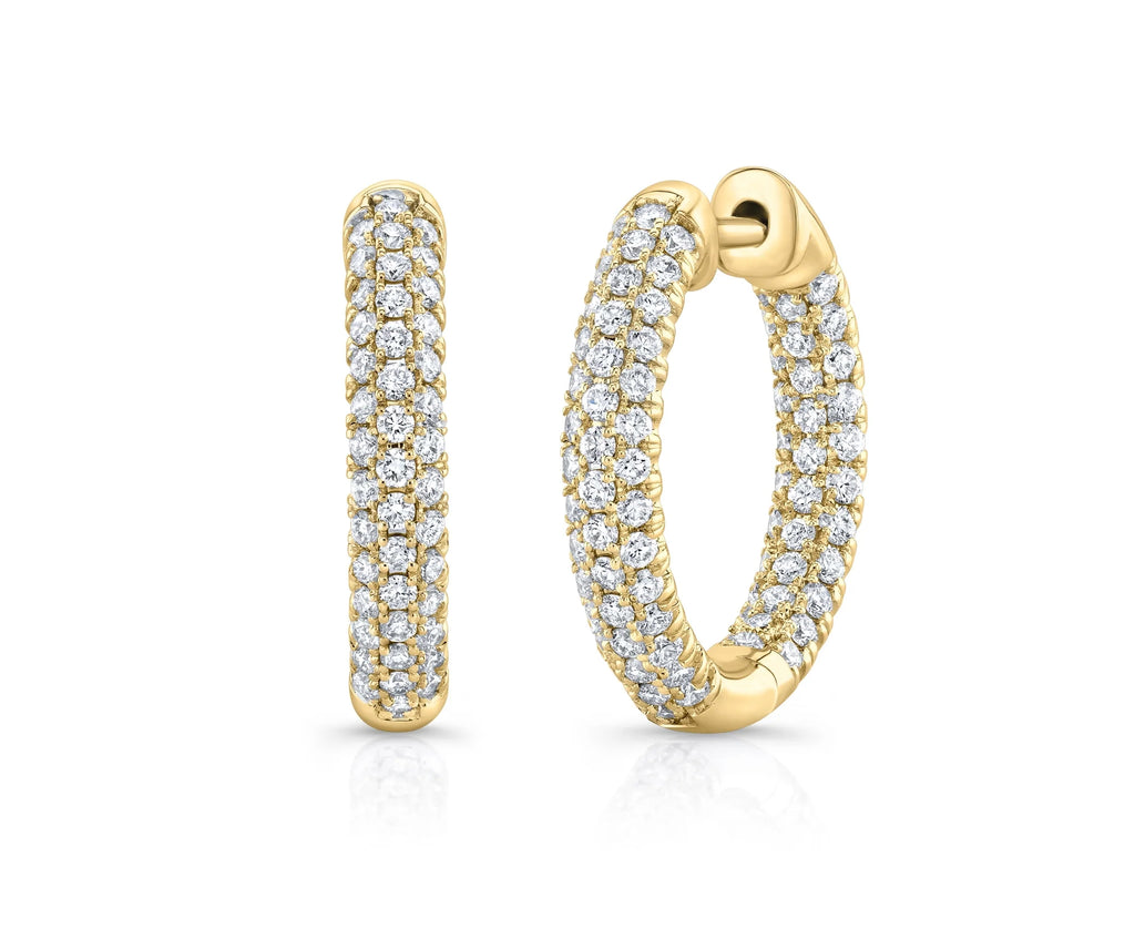 1.0 ct Lab Diamond Pavé Hoops Earrings