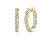 1.0 ct Lab Diamond Pavé Hoops Earrings