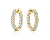 1.0 ct Lab Diamond Pavé Hoops Earrings