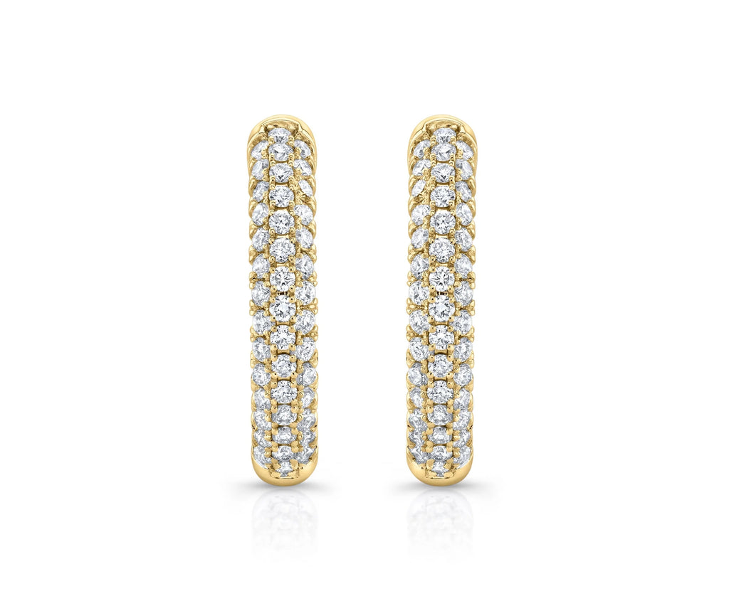 1.0 ct Lab Diamond Pavé Hoops Earrings