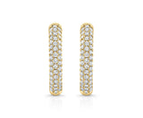 1.0 ct Lab Diamond Pavé Hoops Earrings