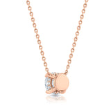 Classic Round Brilliant Lab Grown Diamond Pendant Halo