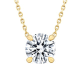 Classic Round Brilliant Lab Grown Diamond Pendant Halo