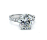 Unforgettable Sparkle: Three Row Pave Cushion Lab-Grown Diamond Ring