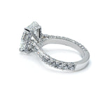 Unforgettable Sparkle: Three Row Pave Cushion Lab-Grown Diamond Ring
