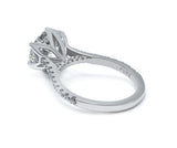 Round Cut Diamond Engagement Ring with Unique Floral Prongs