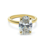 Exquisite Oval Cut Diamond Ring with Delicate Pave Accents