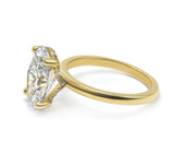 Exquisite Oval Cut Diamond Ring with Delicate Pave Accents