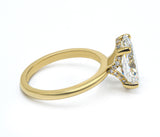 Exquisite Oval Cut Diamond Ring with Delicate Pave Accents
