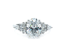 Oval Lab-Grown Diamond Ring with Side Accents