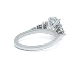 Oval Lab-Grown Diamond Ring with Side Accents