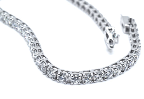 Tennis Bracelet Round Brilliant Cut Lab Grown Diamonds 7.34 CTW