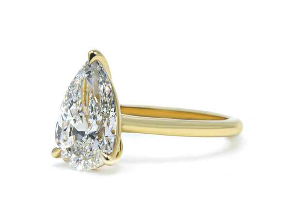 Pear Cut Solitaire Engagement Ring