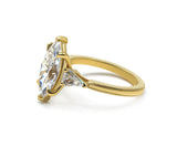 Marquise cut Three Stone Engagement Ring