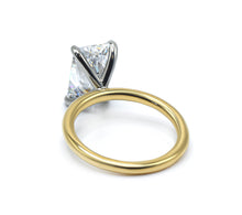 Clean and Simple Basket Radiant cut Diamond Solitaire Ring