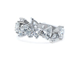 Asymmetrical Pear and Round Brilliant Lab-Diamond Band