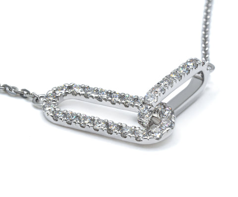 Duo Paperclip Lab Grown Diamond Pendant