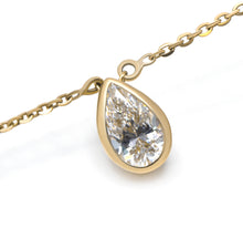 Pear Bezel Lab Grown Diamond Pendant