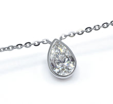 Pear Bezel Lab Grown Diamond Pendant