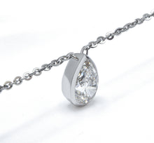 Pear Bezel Lab Grown Diamond Pendant