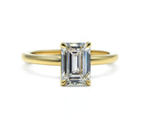 Clean Lines & Brilliance: Lab-Grown Emerald Cut Diamond Solitaire Ring