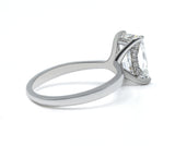 Melisande Radiant cut Solitaire Diamond Ring 3.00 + ct, E/VS