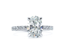 Hidden Halo Oval Brilliant Cut French Cut Pavè