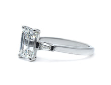Classic Emerald Cut Three-Stone Diamond Ring